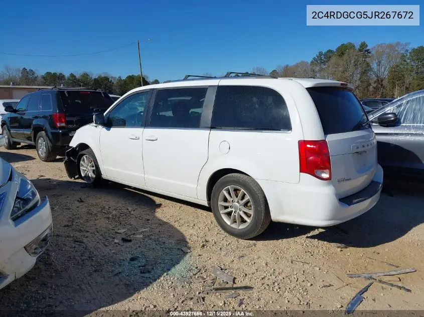 2C4RDGCG5JR267672 2018 Dodge Grand Caravan Sxt
