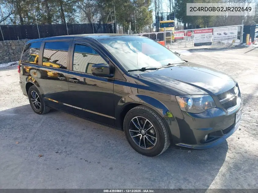 2C4RDGBG2JR202649 2018 Dodge Grand Caravan Se Plus