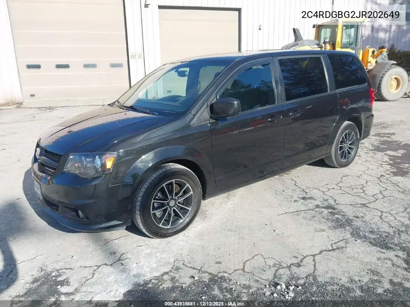 2C4RDGBG2JR202649 2018 Dodge Grand Caravan Se Plus