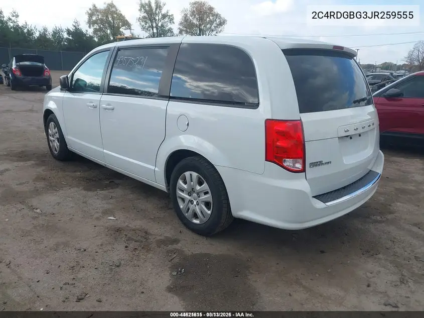 2C4RDGBG3JR259555 2018 Dodge Grand Caravan Se