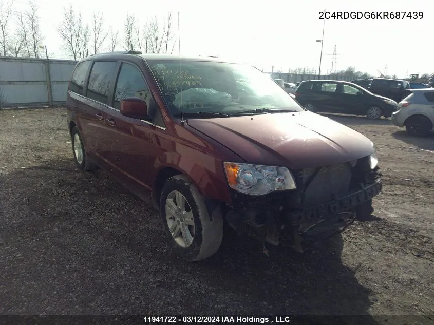 2C4RDGDG6KR687439 2019 Dodge Grand Caravan Crew