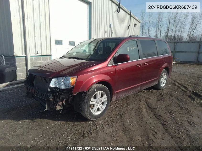 2C4RDGDG6KR687439 2019 Dodge Grand Caravan Crew