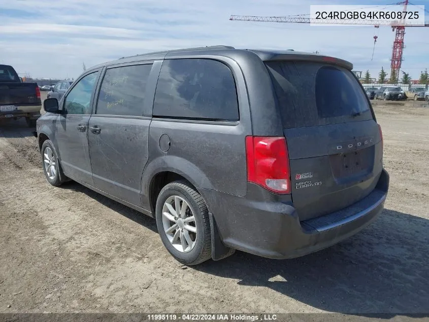 2C4RDGBG4KR608725 2019 Dodge Grand Caravan Se