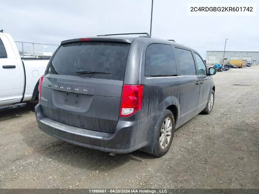 2C4RDGBG2KR601742 2019 Dodge Grand Caravan Se