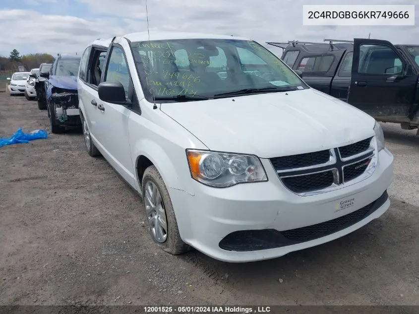 2C4RDGBG6KR749666 2019 Dodge Grand Caravan