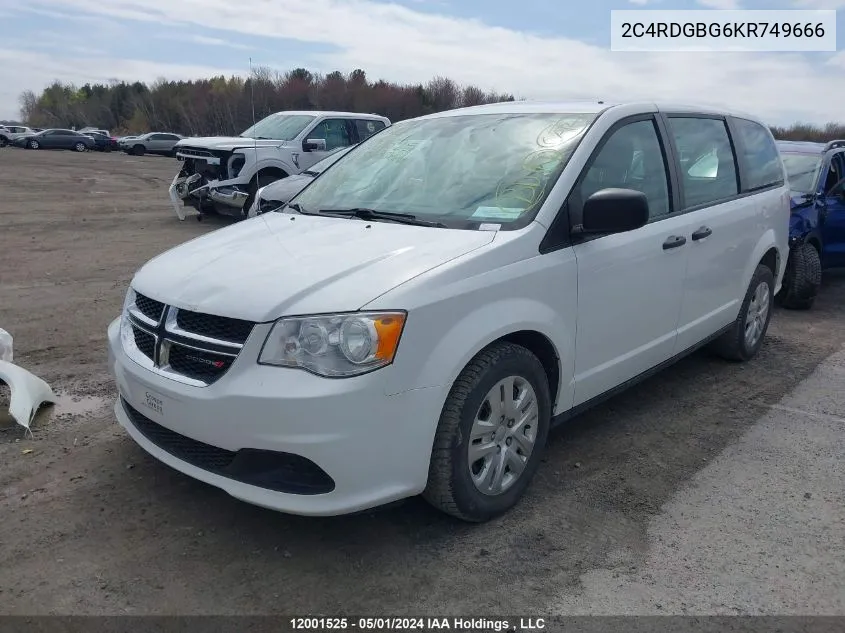 2C4RDGBG6KR749666 2019 Dodge Grand Caravan