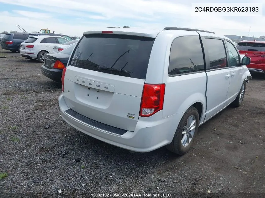 2019 Dodge Grand Caravan Se VIN: 2C4RDGBG3KR623183 Lot: 12002192