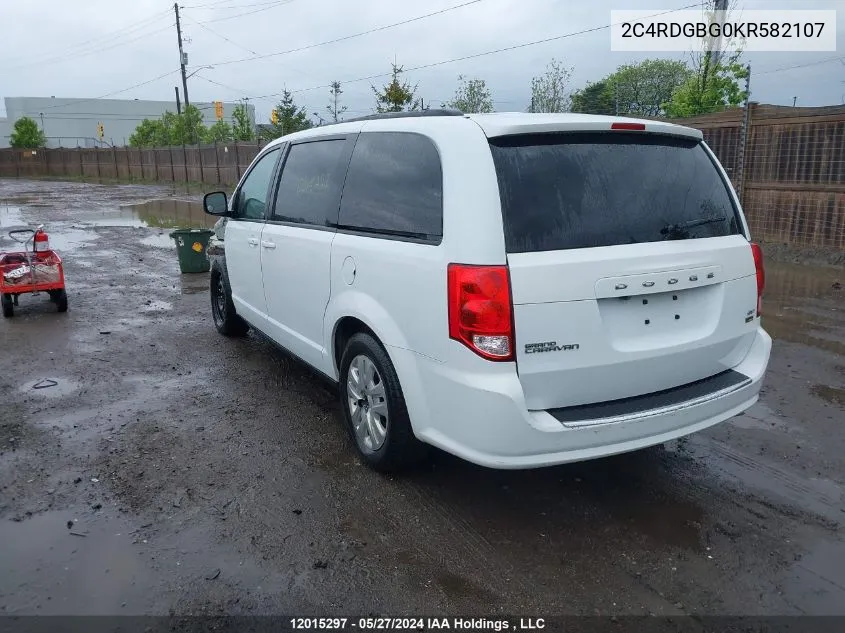 2C4RDGBG0KR582107 2019 Dodge Grand Caravan Se