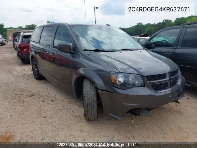 2C4RDGEG4KR637671 2019 Dodge Grand Caravan Gt