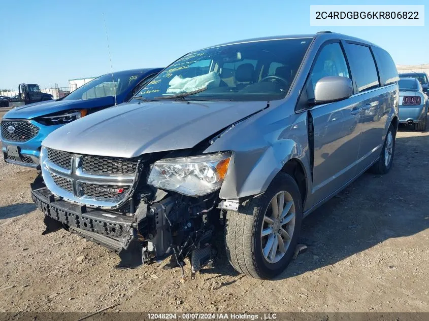 2019 Dodge Grand Caravan VIN: 2C4RDGBG6KR806822 Lot: 12048294