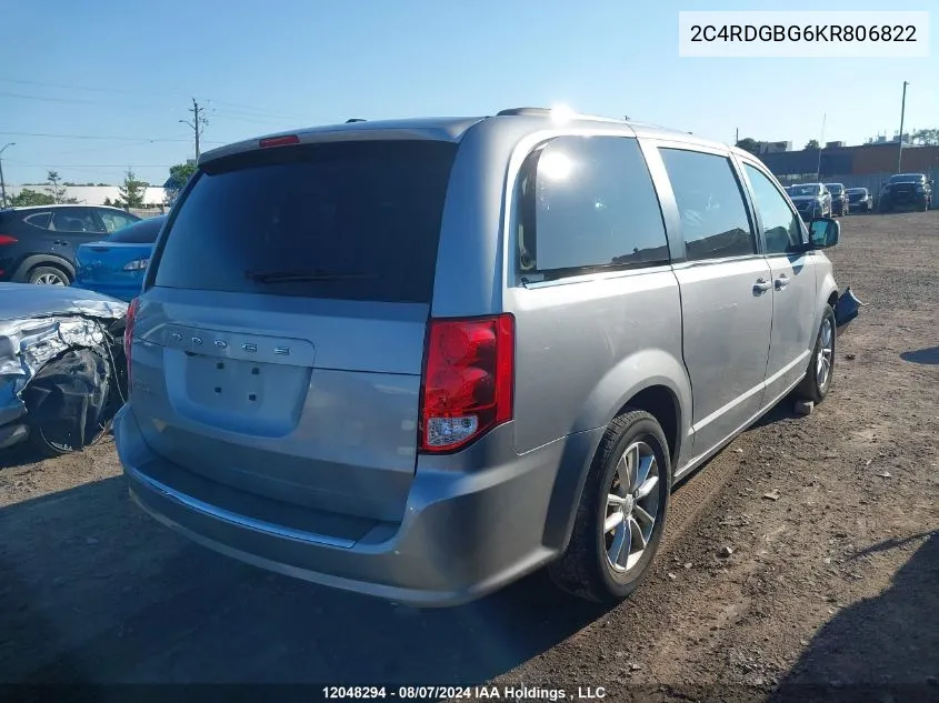 2C4RDGBG6KR806822 2019 Dodge Grand Caravan