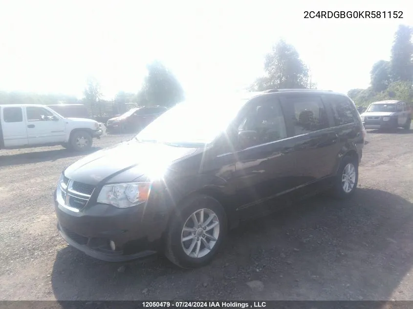 2C4RDGBG0KR581152 2019 Dodge Grand Caravan Se