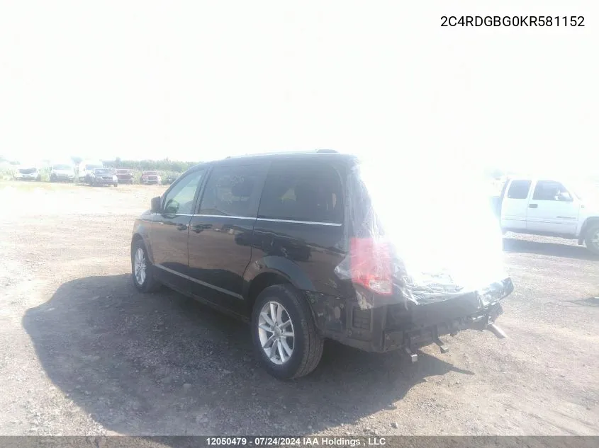 2C4RDGBG0KR581152 2019 Dodge Grand Caravan Se