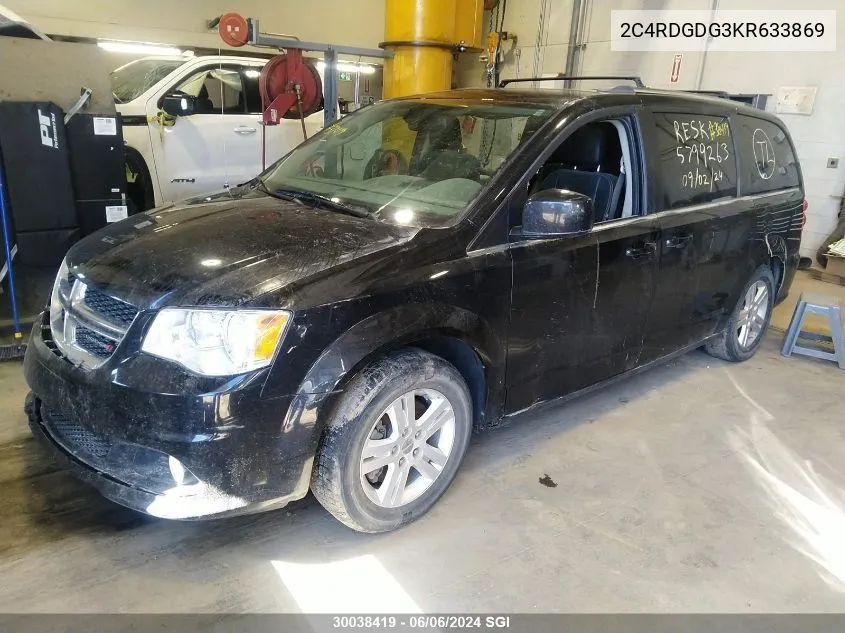 2C4RDGDG3KR633869 2019 Dodge Grand Caravan Crew