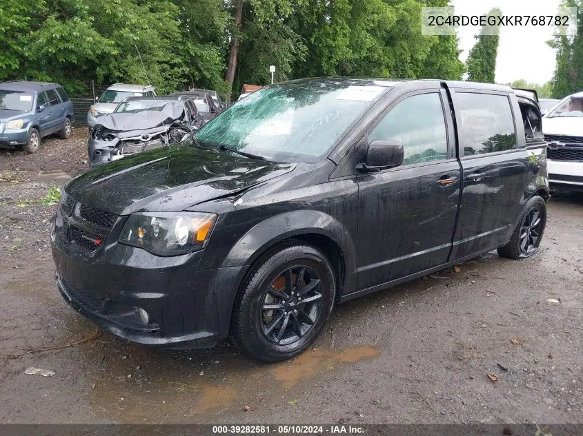 2019 Dodge Grand Caravan Gt VIN: 2C4RDGEGXKR768782 Lot: 39282581