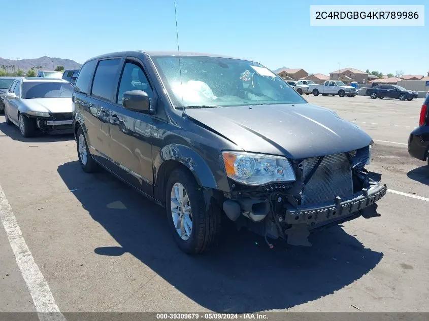 2019 Dodge Grand Caravan Se 35Th Anniversary Edition VIN: 2C4RDGBG4KR789986 Lot: 39309679