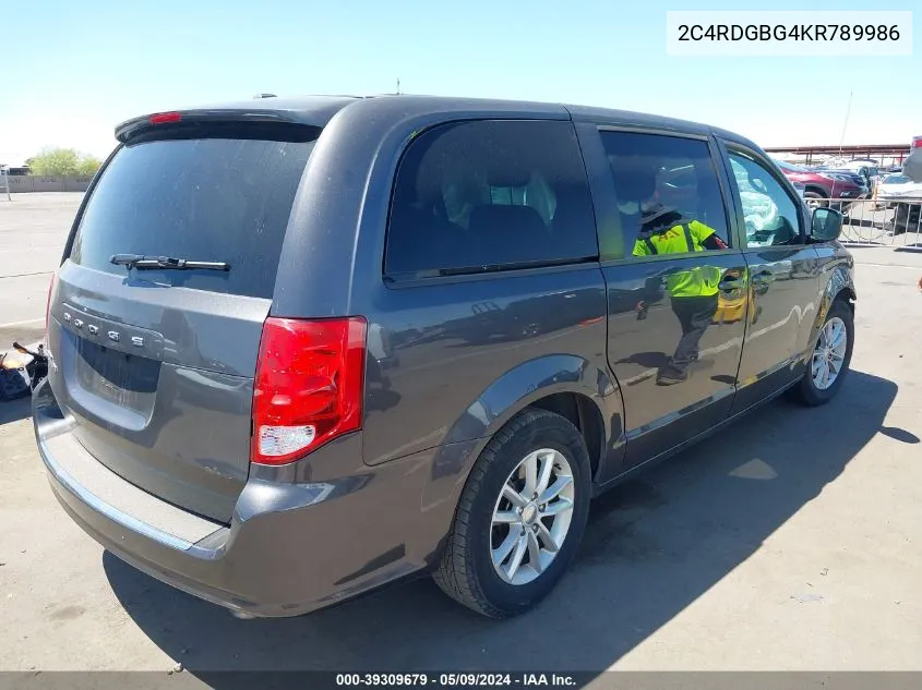 2019 Dodge Grand Caravan Se 35Th Anniversary Edition VIN: 2C4RDGBG4KR789986 Lot: 39309679