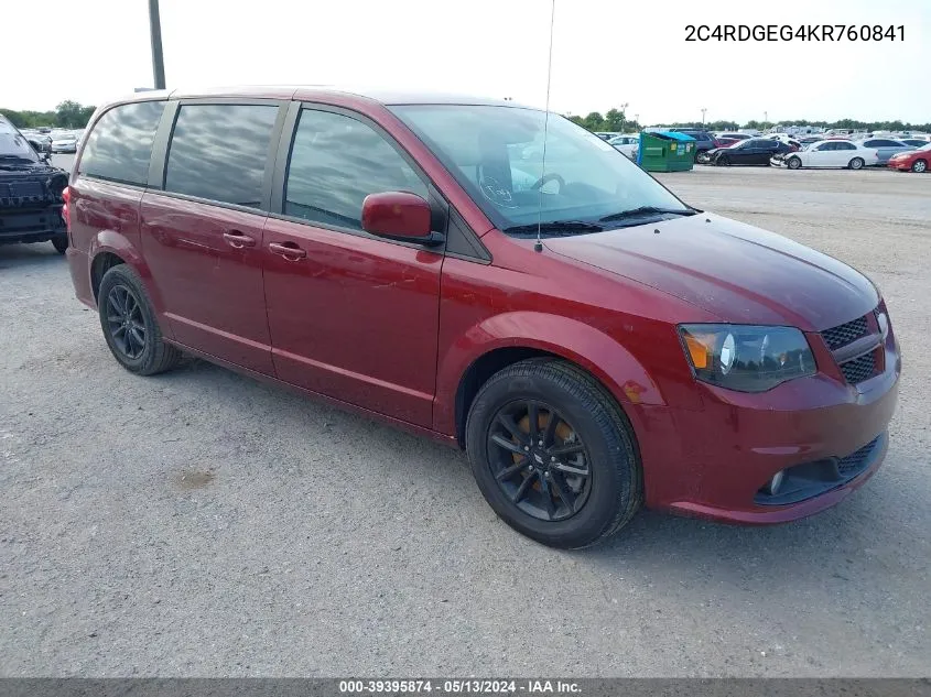 2C4RDGEG4KR760841 2019 Dodge Grand Caravan Gt