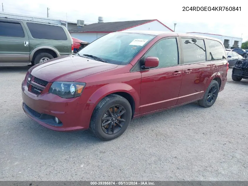 2C4RDGEG4KR760841 2019 Dodge Grand Caravan Gt