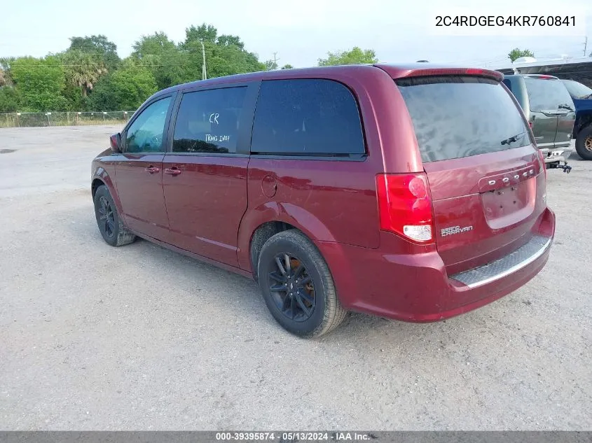 2C4RDGEG4KR760841 2019 Dodge Grand Caravan Gt