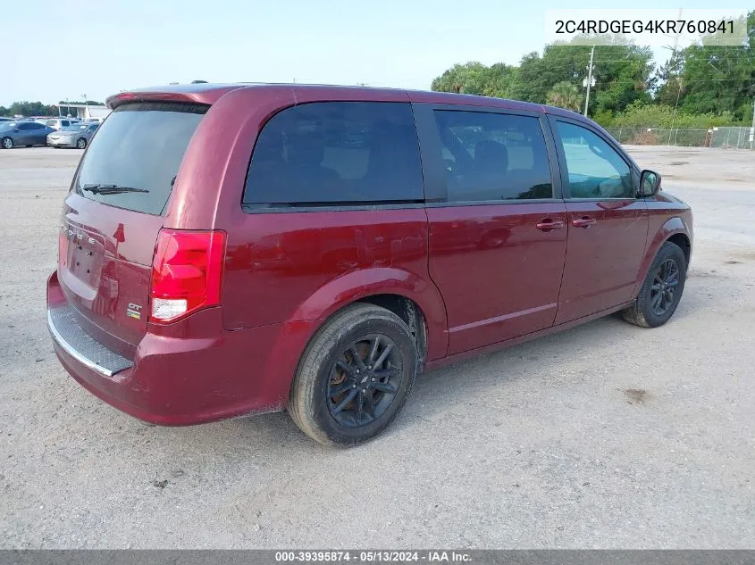 2C4RDGEG4KR760841 2019 Dodge Grand Caravan Gt