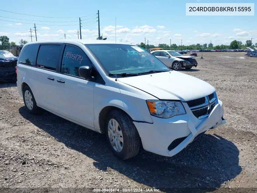 2019 Dodge Grand Caravan Se VIN: 2C4RDGBG8KR615595 Lot: 39405474