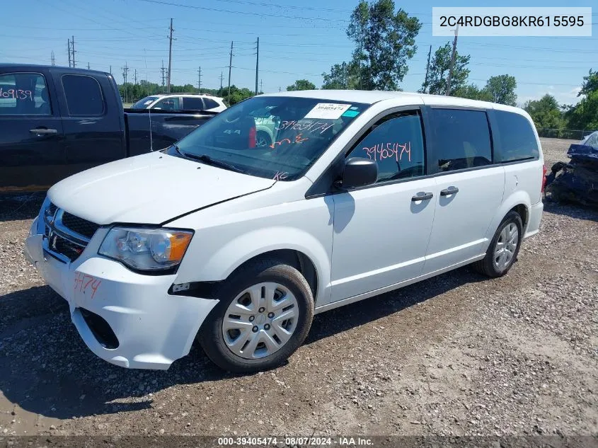 2019 Dodge Grand Caravan Se VIN: 2C4RDGBG8KR615595 Lot: 39405474