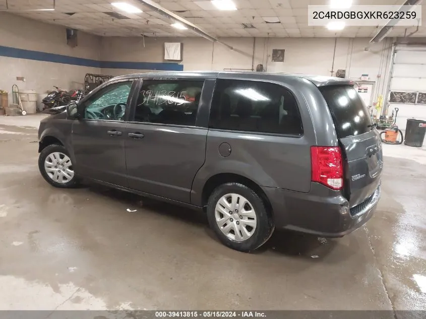 2C4RDGBGXKR623259 2019 Dodge Grand Caravan Se