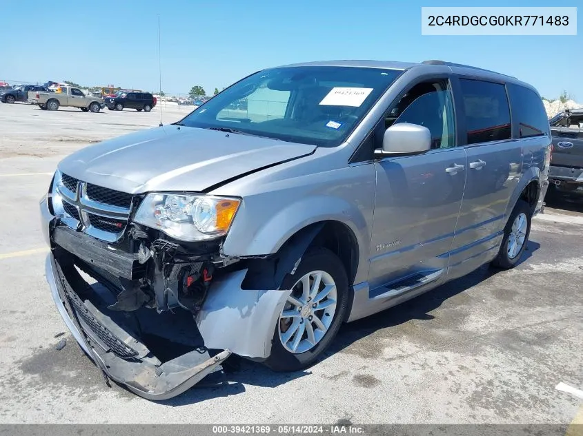 2019 Dodge Grand Caravan Sxt VIN: 2C4RDGCG0KR771483 Lot: 39421369