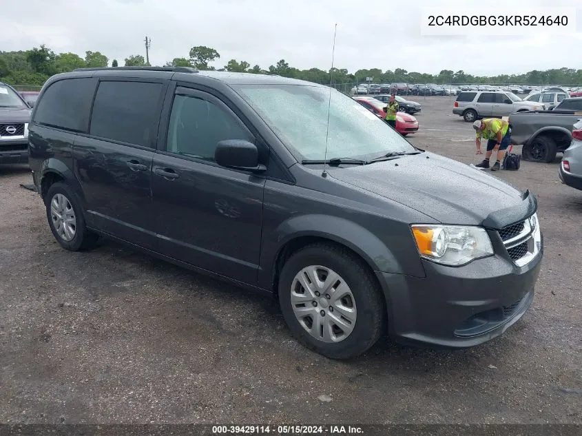 2C4RDGBG3KR524640 2019 Dodge Grand Caravan Se