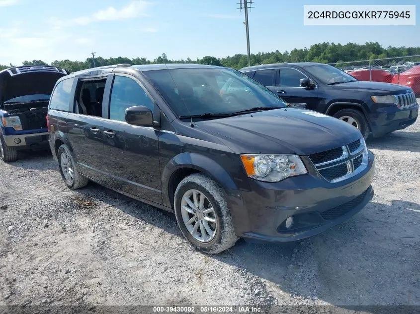 2C4RDGCGXKR775945 2019 Dodge Grand Caravan Sxt