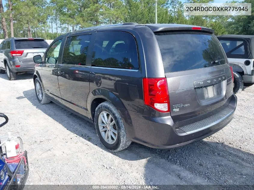 2019 Dodge Grand Caravan Sxt VIN: 2C4RDGCGXKR775945 Lot: 39430002