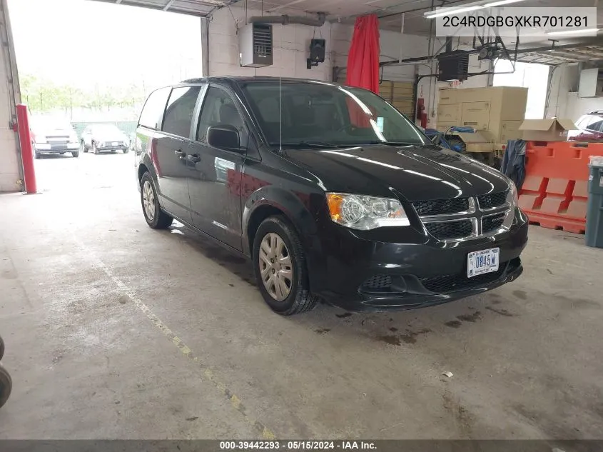 2C4RDGBGXKR701281 2019 Dodge Grand Caravan Se