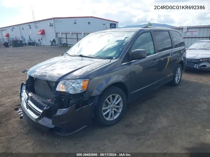 2C4RDGCG1KR692386 2019 Dodge Grand Caravan Sxt