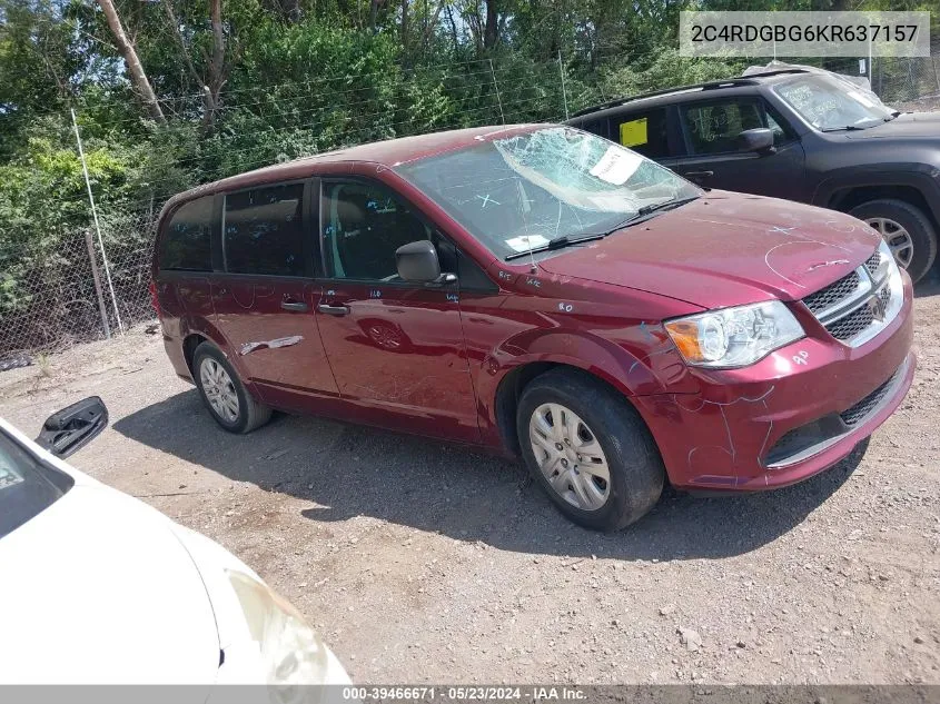 2C4RDGBG6KR637157 2019 Dodge Grand Caravan Se