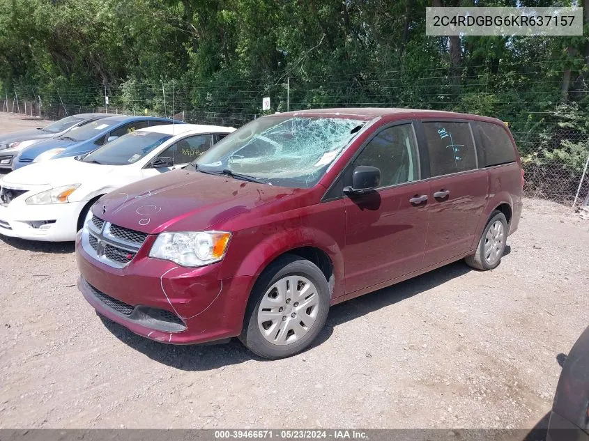 2C4RDGBG6KR637157 2019 Dodge Grand Caravan Se