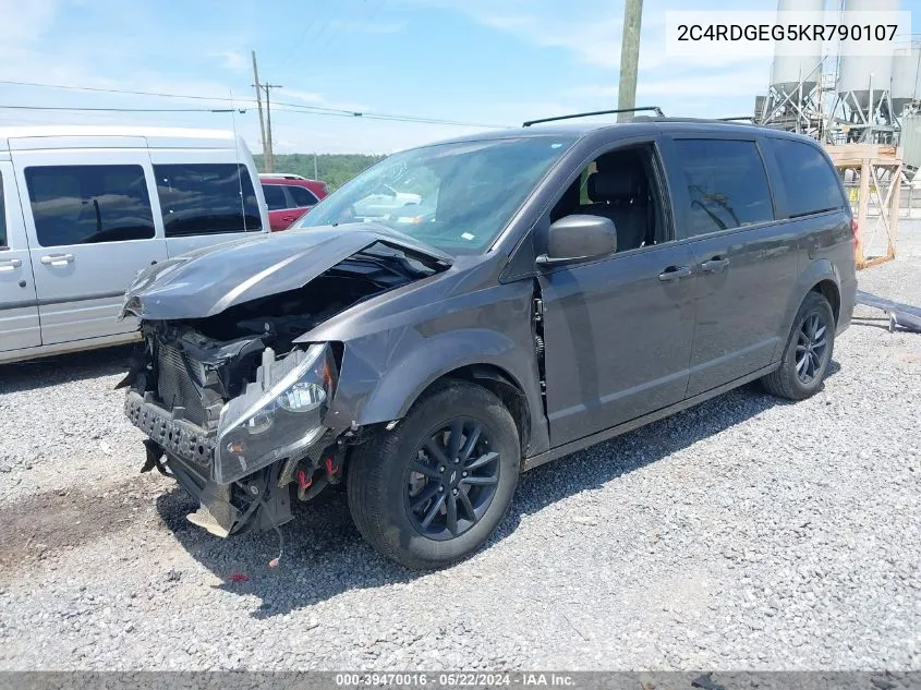 2C4RDGEG5KR790107 2019 Dodge Grand Caravan Gt