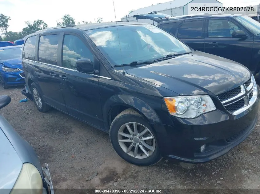 2C4RDGCG7KR802678 2019 Dodge Grand Caravan Sxt