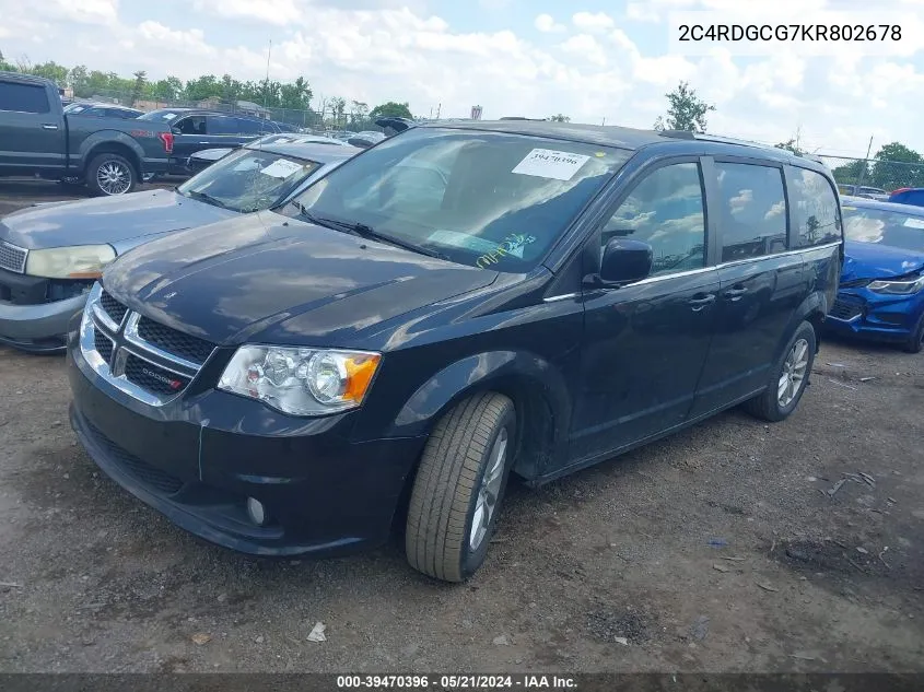 2C4RDGCG7KR802678 2019 Dodge Grand Caravan Sxt