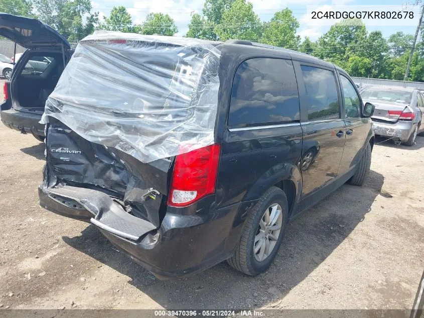 2C4RDGCG7KR802678 2019 Dodge Grand Caravan Sxt