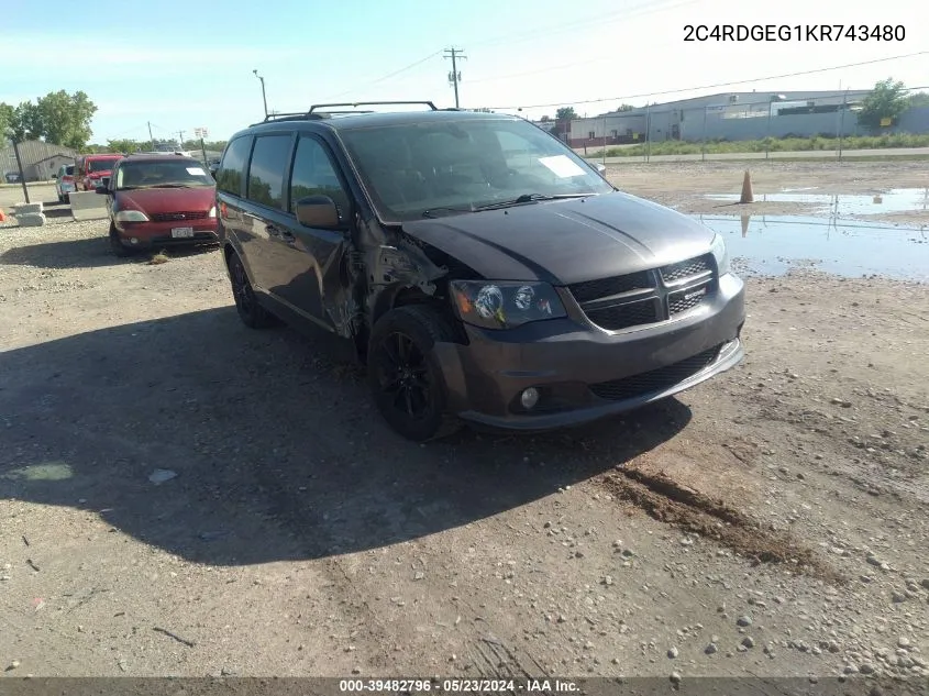 2C4RDGEG1KR743480 2019 Dodge Grand Caravan Gt