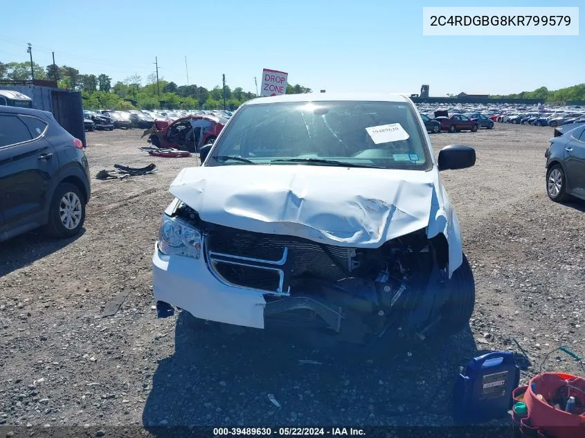 2C4RDGBG8KR799579 2019 Dodge Grand Caravan Se