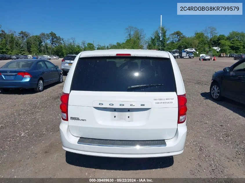 2019 Dodge Grand Caravan Se VIN: 2C4RDGBG8KR799579 Lot: 39489630