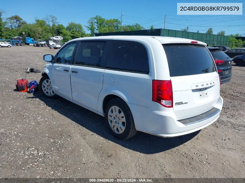 2C4RDGBG8KR799579 2019 Dodge Grand Caravan Se