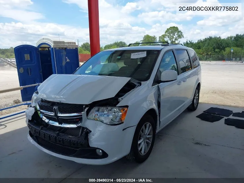 2019 Dodge Grand Caravan Sxt VIN: 2C4RDGCGXKR775802 Lot: 39490314