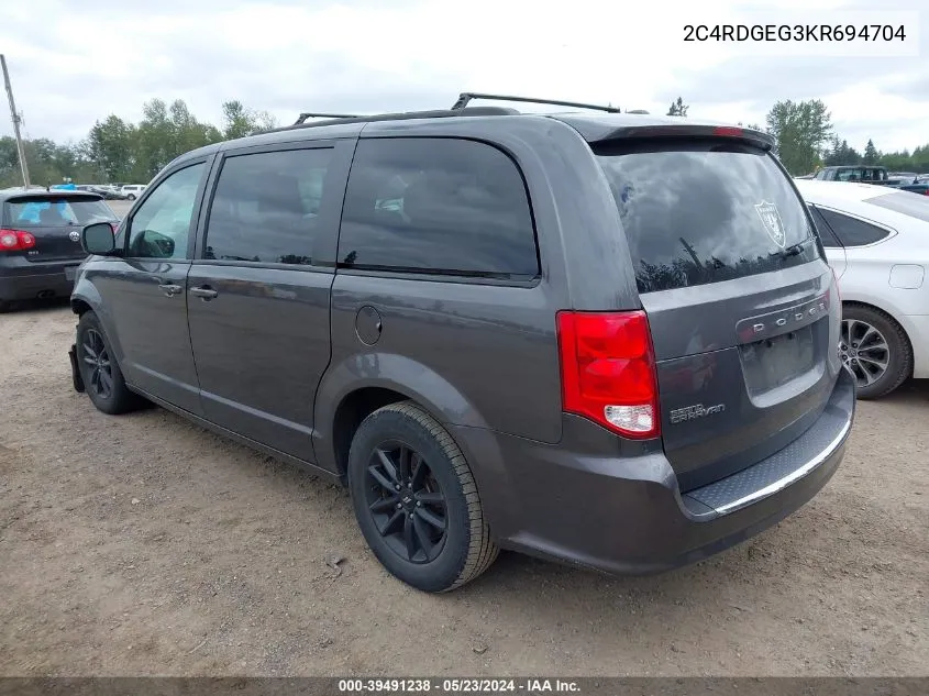 2C4RDGEG3KR694704 2019 Dodge Grand Caravan Gt