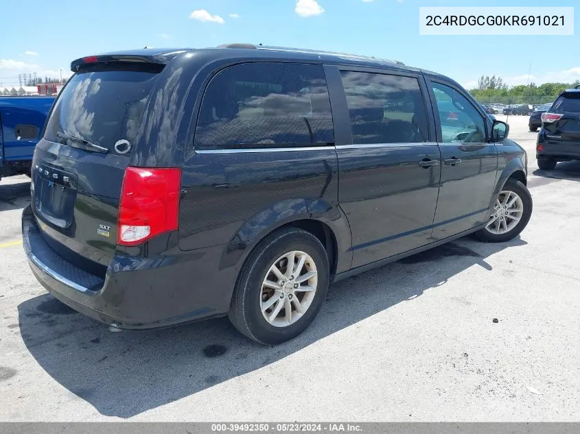 2019 Dodge Grand Caravan Sxt VIN: 2C4RDGCG0KR691021 Lot: 39492350