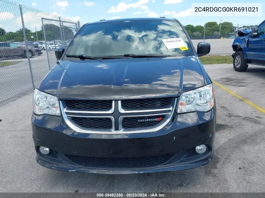 2C4RDGCG0KR691021 2019 Dodge Grand Caravan Sxt