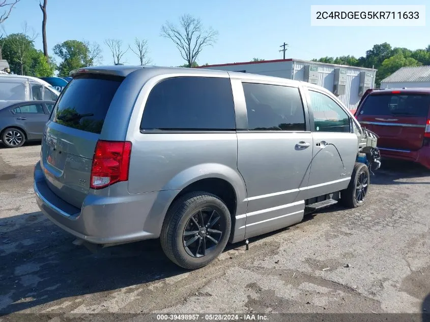 2019 Dodge Grand Caravan Gt VIN: 2C4RDGEG5KR711633 Lot: 39498957