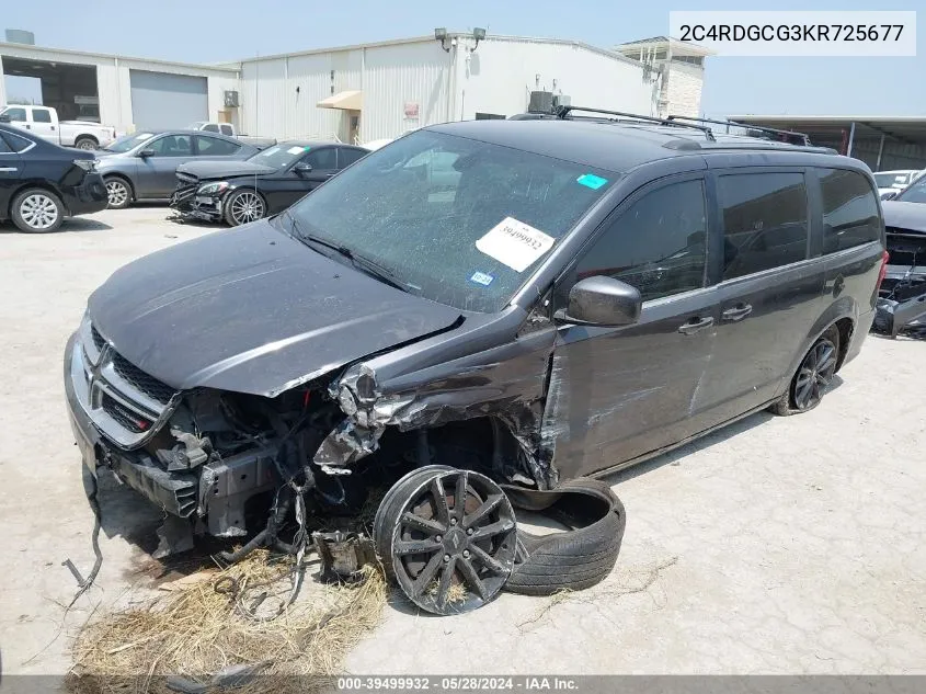 2C4RDGCG3KR725677 2019 Dodge Grand Caravan Sxt